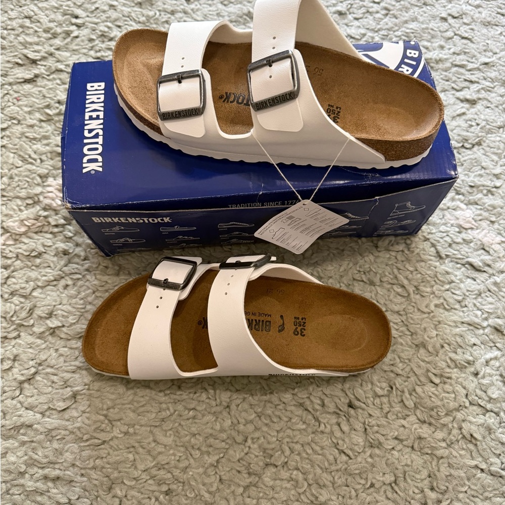 Birkenstock Kids White Double Strap Sandals